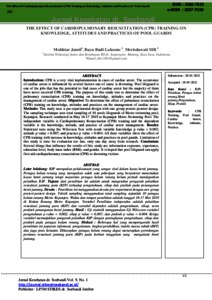 THE EFFECT OF CARDIOPULMONARY RESUSCITATION (CPR) TRAINING ON KNOWLEDGE ...
